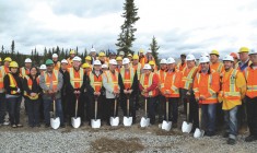 Dignitaries with shovels from left to right: Sydney Swallow - Tallyman; Steve Gamache mayor
of Chapais; Chief Richard Shecapio from Mistissini; Jacques Daoust - Minister of the
Economy, Innovation and Export; Premier Philippe Couillard; Manon Cyr mayor of
Chibougamau; Matt Manson - President and CEO of Stornoway; Jean Boucher - Member of
the National Assembly for Ungava; Patrick Godin - COO of Stornoway